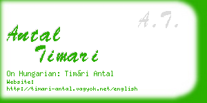 antal timari business card
