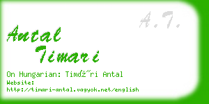 antal timari business card